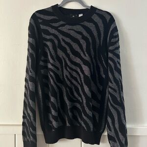 Paul Smith Tiger Print Sweater, Black/Grey size M